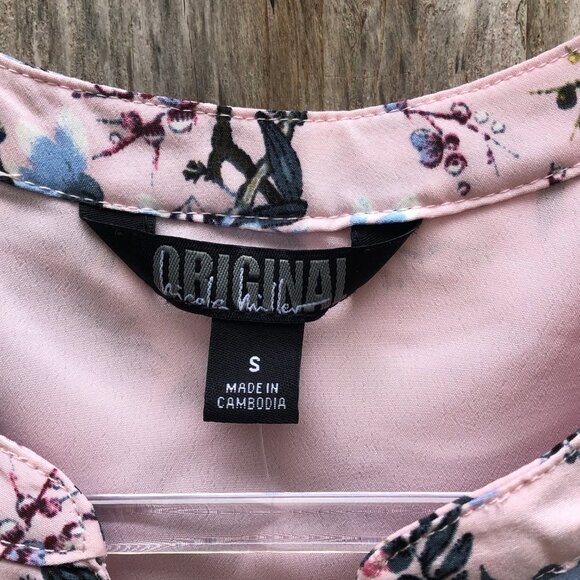 Nicole Miller Original Pink Floral Sleeveless Midi Dress Small NWT - Picture 6 of 9